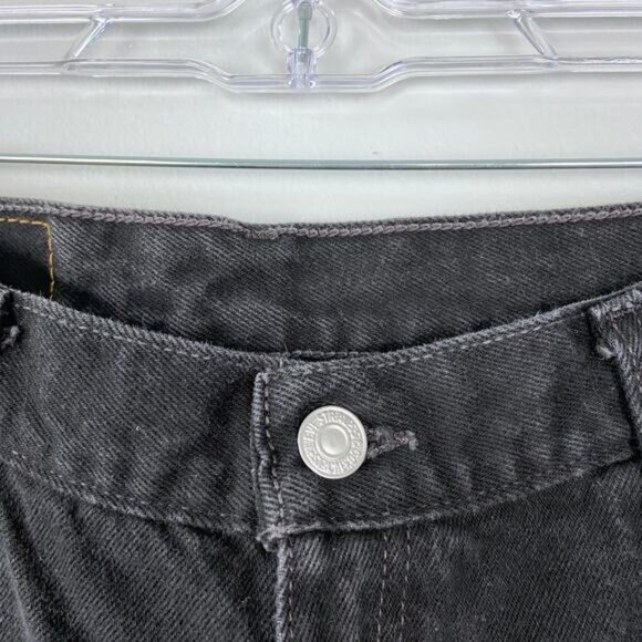 Levi's 550 Relaxed Fit Tapered Leg Jeans Black Cotton 90s '99 Y2k Vintage Sz 12 - Picture 4 of 12